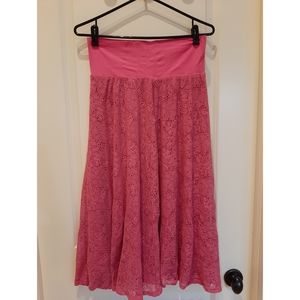 Pink Lace Skirt